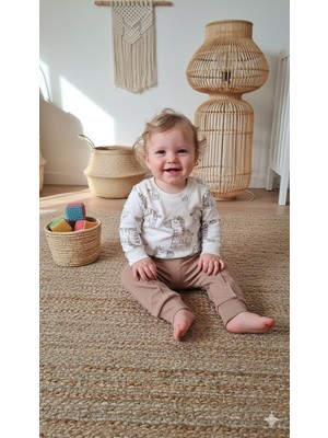 Masal Bebek Interlok At Baskı Ikili Takım