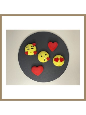 Bezos 3D Baskı 5li Emoji Magnet Seti - Eğlenceli Buzdolabı ve Pano Süsü 22
