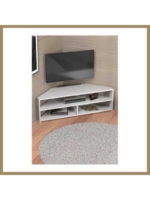Bezos Köşe Tv Ünitesi Beyaz 140 cm 22