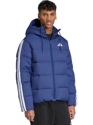 adidas Essentials Climawarm 3-Stripes Puffer Down Erkek Lacivert Outdoor Mont JX7799