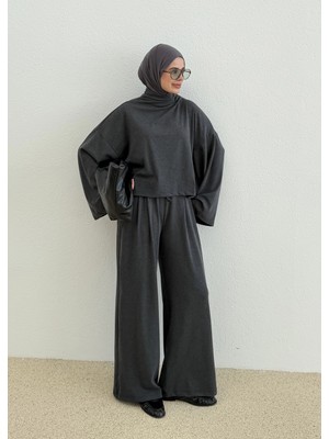 Moda Aksa 30474 Balıkçı Yaka Takım Gri