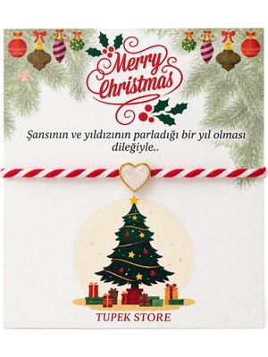 Tupek Store Yılbaşı Bilekliği | Yeni Yıl Hediyesi | Sevgiliye, Arkadaşa ve Sevdiklerine Özel Kalpli Bileklik