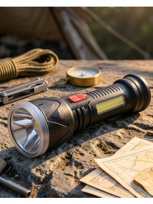 Nemere Şarjlı LED El Feneri 9 LED 4 Modlu UCZZZCLS11FENER-1