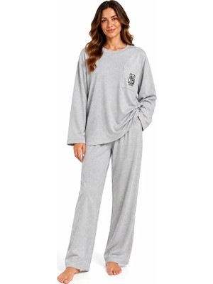 Zeyland Uzun Kol Oversize Kadın Pijama Takım 136