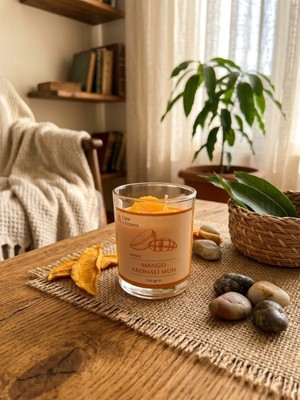 Glow Heaven Mango Kokulu Düz Bardak Mum