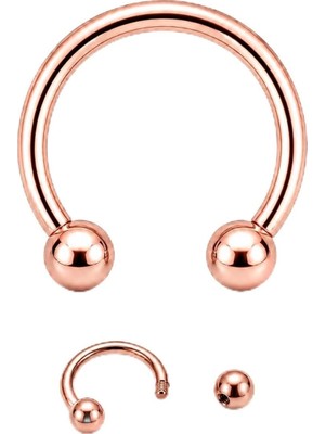 StepCo Yarım Halka Piercing Tragus Smiley Nipple Forward Helix Dudak Kulak Snake Bites Nostril Septum Circular Barbell