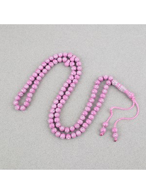Lapisdo Hac Umre Hediyelik Taşlı 99LUK 7mm Tesbih - Pembe