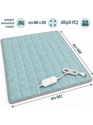 Myg Plus Çift Kişilik Elektrikli Battaniye, 120X160 cm Ölçülerinde, 2 Kademeli Isı