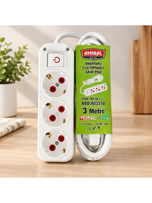 sbodurhome Anahtarlı 3 M Priz