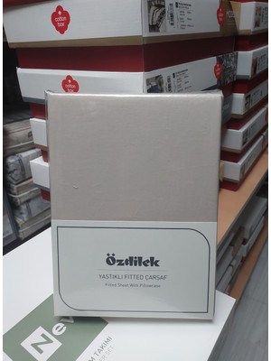 Özdilek Colourist Fitted Lastikli Tek Kişilik Battal Çarşaf Seti (120X200)-KUM Beji
