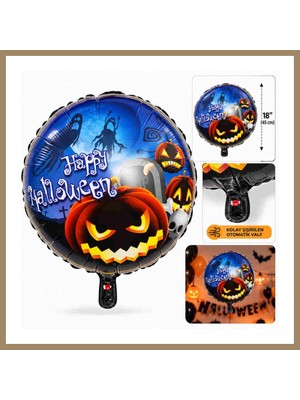 Bezos Balkabağı Desenli Folyo Balon 18 Inç – 45 cm 22