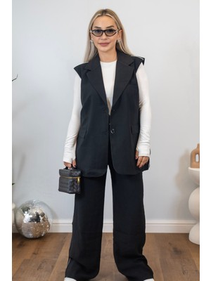 Muna Boutique Siyahyelekli Alt Üst Takım