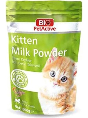 Bio PetActive Kitten Milk Powder Yavru Kedi Için Süt Tozu 200gr