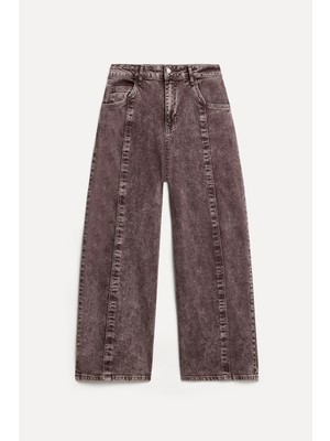 Mudo Kadın Bordo Straight Fit Jean Pantolon