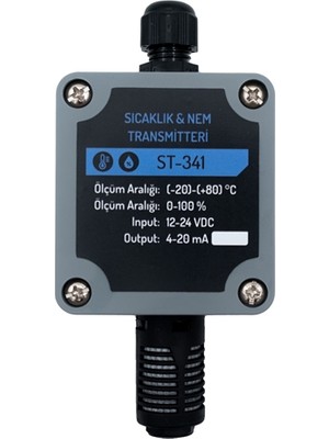 ADN ST-341 Analog Sıcaklık ve Nem Transmitteri | 4-20 Ma Çıkışlı