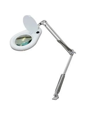 ADN-60L LED Işıklı Masa Bağlantılı Büyüteç – Profesyonel 5x Cam Lensli