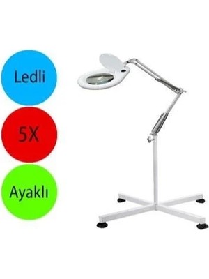 ADN-60L LED Işıklı Ayaklı Büyüteç – 3d-7d Cam Lensli Profesyonel Büyüteç Lamba