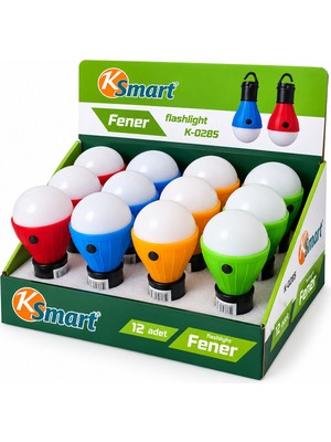 Zenviaa 12 Adet Pilli Fener - Ampul Renkli Askılı K-0285 ZENVIAA365423