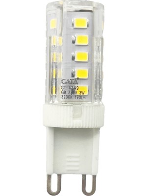 Cata CT-4249G 3W G9 LED Kapsül Ampul 220V 3200K Günışığı 190 Lümen