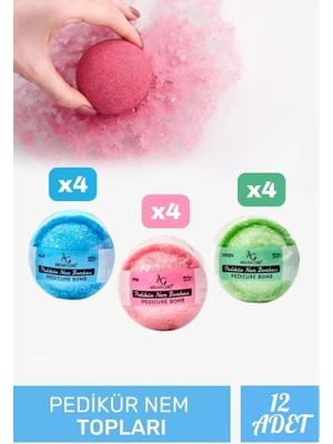 Bombası, 12 Adet, 37G, Köpüren Nem Bombası, Çok Renkli