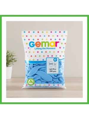 Bezos Açık Mavi 10 Inç (26 Cm) Latex Balon - 100 Adet Arz