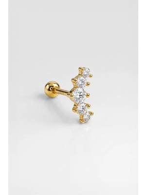 So CHIC Vega 18 Ayar Sarı Altın Kaplama Gümüş Conch-Helix Piercing