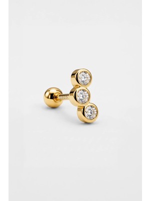 So CHIC Maria 18 Ayar Sarı Altın Kaplama Gümüş Tragus-Helix Piercing