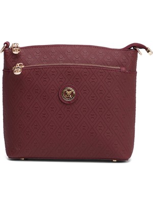 Tergan Bordo Print Kadın Çapraz Askılı Çanta - S26K1PR09209-R6P