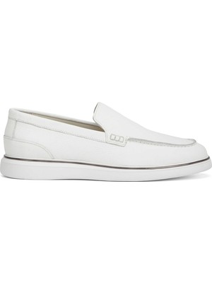 Tergan Beyaz Hakiki Deri Erkek Loafer - E26I1AY57588-A26