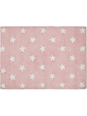 Lorena Canals Stars Çocuk Odası Halısı Pembe/beyaz