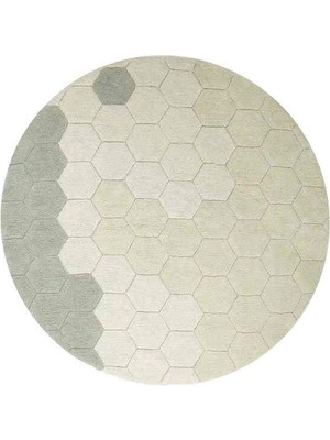 Lorena Canals Çocuk Odsı Halı, Yuvarlak Honeycomb Blue Sage