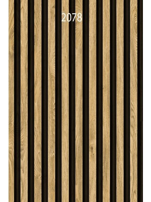 BienHome 2691 Lambri Panel Ahşap Duvar Çıtası Desenli Premium Duvar Kağıdı 5,30 M²