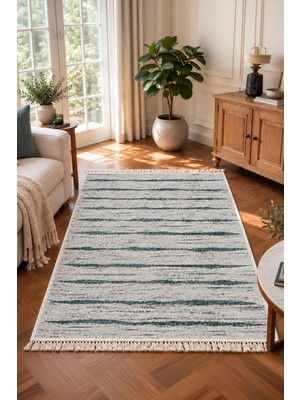 Bigghome Çift Taraflı Kilim 120*180 cm SA26ED Makinede Yıkanabilir Modern Desenli