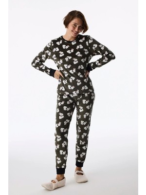 Penti Haki Cute Bunny Fuzzy Pantolon Uzun Kollu Pijama Takımı