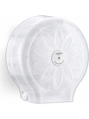 Rulopak 303724 Mini Jumbo Tuvalet Kağıdı Dispenseri (Transparan Beyaz)