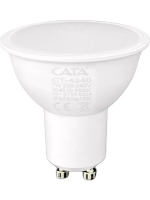 Cata CT-4240B 7W LED Çanak Ampul GU10 Duy 6500K Beyaz Işık 450 Lümen