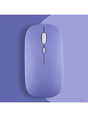 Tr Apple Ipad Ile Uyumlu Şarj Edilebilir Sessiz Mouse Bluetooth + 2.4Hz Wifi Kablosuz Mouse Fare