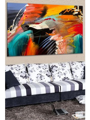 Talya Tablo Modern Renkli Soyut Kanvas Tablolar Oturma Odası Salon Koridor ve Ofisler Için Ideal 5