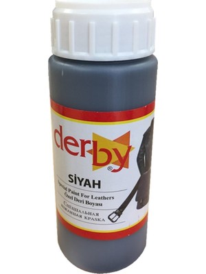 Derby Özel Deri Boyası 100 ml Siyah Renkli Yumuşak Film Oluşturucu Özellikli