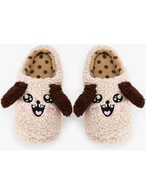 Penti Açık Pembe Happy Dog Köpek Desenli Terlik
