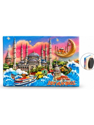 Alfa Life Marketing Istanbul Temalı Polyester Magnet ALK5877