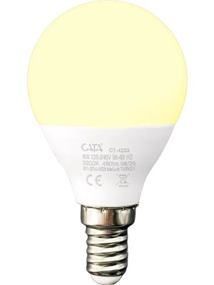 Cata CT-4233G 6W LED Top Ampul E14 Duy 3200K Günışığı 490 Lümen