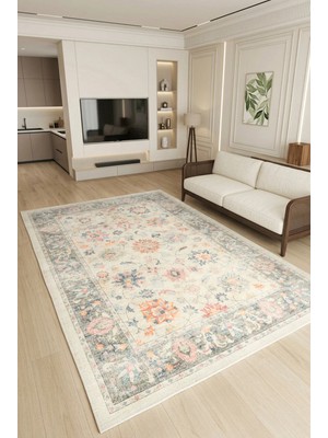 Decomia Home Herıtage Etnik Desenli Vintage Şönil Kilim Salon Halısı Mutfak Halısı Yolluk