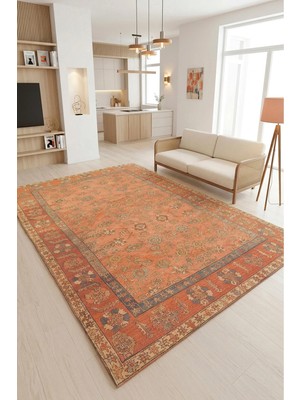 Decomia Home Herıtage Etnik Desenli Vintage Şönil Kilim Salon Halısı Mutfak Halısı Yolluk