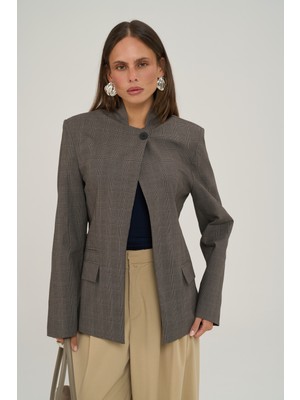 Mai Rim Dik Yaka Kahve Blazer