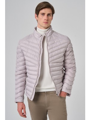 Morven  Erkek Ekru Polyester Kısa Kapitone Mont