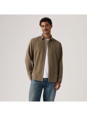 Levi's Authentıc Button Erkek Kahverengi Kadife Çizgi Dokulu Gömlek A7210-0099
