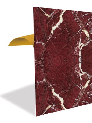 Tr Kendinden Yapışkanlı Bordo Mermer Desenli Pvc Panel 41X62 cm 4 Adet / 1 M²