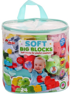 Colezium 04008 Yumuşak Big Bloklar Çanta 24 Parça -Fent