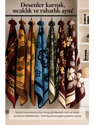 Febatex Battaniye Tek Kişilik 160x220 cm 2200 Gr Uşak Battaniyesi Kalın Dokuma Kışlık Akrilik Battaniye